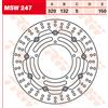 TRW Disco freno con omologazione ABE MSW247,DIAM.320 MM,FLOTT.