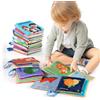 NONE Morbidi libri per bambini giocattoli Montessori 3D Touch Feel Libro di stoffa ad alto contrasto Giochi sensoriali per l'apprendimento precoce per bambini Giocattoli educativi