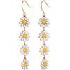 rinhoo Orecchini pendenti con girasole con gancio per l'orecchio Vintage per le donne nuovi orecchini con fiore margherita dolce e carino regalo di gioielli per tutti i giorni da sposa per ragazze