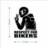 NONE Rispetto ai motociclisti Adesivo in vinile per moto 3D Decorativo riflettente per interni auto Parabrezza posteriore Finestrino automatico Decalcomanie da corsa