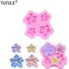 TUTULE Custodia per telefono in resina fiore di pesco fai-da-te Stampo in argilla Accessori in resina di pesca 3D Stampi in silicone Fiore Stampo per torta fondente al cioccolato