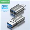 Rocoren USB Tipo C OTG Adattatore USB C Maschio a USB 3.0 Femmina Convertitori di cavi per MacBook Samsung S22 S20 Xiaomi 5Gbps Tipo-c OTG