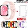 NONE Cinturino per orologio in silicone per cinturino di ricambio per cinturino Huawei Watch Fit 3 per cinturino Huawei Watch Fit3 con protezione schermo