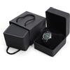 NONE Scatola per orologi in pelle PU angoli arrotondati scatola portaoggetti per orologi da uomo smerigliata organizzatore custodia per imballaggio regalo con Display per braccialetti di gioielli