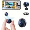 Mini telecamera di sicurezza WiFi wireless con rilevamento del movimento per visione notturna Batteria ricaricabile Facile da montare e controllato da app