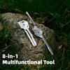 NONE Apribottiglie Multifunzione 8-in-1 con Cacciavite a Forma di Chiave, Cacciaviti Phillips, Portachiavi, Strumento di Riparazione Tascabile