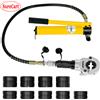 Bymaocar Pinza a crimpare per pompa idraulica 6T con 9 matrici per tubi in acciaio inossidabile Tubo in rame PEX PB Press V12-28mm TH16-32mm Set