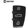 KEYYOU NUOVO 3 Bottoni Pad In Gomma Chiave Borsette Fob Per Audi A3 A4 A5 A6 A8 Q5 Q7 TT S LINE RS Chiave A Distanza Della Copertura Della Cassa