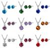 YAAMELI Set di gioielli da sposa da sposa in argento sterling 925 da 14 colori per le donne Set di orecchini con ciondolo in cristallo di fidanzamento