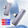 olaf Adattatore per auricolari USB tipo C a jack da 3,5 Convertitore audio USB-C 3 5mm per IPhone 15 16 17 Adattatore audio di ricarica 2 IN 1 10W/100W