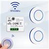 NONE RF 433 MHz Wireless 10A Relè Ricevitore Interruttore Della Luce di Controllo Remoto 220 V 110 V Mini Pulsante Rotondo Interruttore del Pannello A Parete Per La Lampada A LED