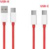 NONE Cavo di ricarica rapida SuperVOOC da 65 W 80 W per OnePlus 10 Pro 11 12 13 Nord 2T 3 4 5 CE 2 USB a USB-C Doppio tipo C Linea PD 1 m 1,5 m 2 m