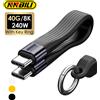 NNBILI Cavo USB 4 NNBILI da 240W 40Gbps, corto, da Type C a Type C, per ricarica rapida e trasferimento dati 8K, prolunga per ricarica dati.