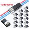 NONE 10-30 Pezzi Connettori Rapidi LED D3 Senza Saldatura e Senza Spellatura, Tipo Plug-in con Tre Fili per Inserimento Reciproco