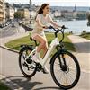 Ttgo Bicicletta elettrica da 28 pollici, motore da 36V 250W, batteria rimovibile da 36V18AH fino a 120 km, forcella ammortizzata a 7 velocità, e-bike per adulti, uomini e donne