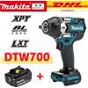 Makita Avvitatore a impulsi a batteria Makita DTW700 18V con motore brushless, 1000 Nm, velocità variabile, alta efficienza, duraturo, con funzione Auto-Stop