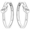 CYCUFF Orecchini a Cerchio in Argento Sterling S925 dal Design Minimalista, Gioielli da Donna Originali e Trendy, Regali per Anniversario
