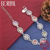 DOTEFFIL Elegante Bracciale in Argento Sterling 925 con Zirconi Colorati, 8 Pollici, Accessorio di Gioielleria di Lusso per Donne, Ideale per Feste e Matrimoni