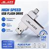 Lonmao Chiavetta USB 3.0 in Metallo, Memoria Esterna 128GB/256GB/512GB/64GB, Pen Drive ad Alta Velocità, Spedizione Diretta