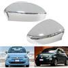 NONE 1 Paio di Coperture Cromate per Specchietti Laterali Retrovisori per Fiat 500 500C Punto Grande Punto Non Compatibile con 500L, 500X