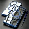 NONE Custodia Trasparente in Acrilico alla Moda per Magsafe per Samsung Galaxy S26 S25 Ultra Edge S24 S23 FE S22 Plus con Cordino da Polso e Cover Posteriore