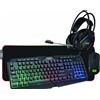 ADJ Kit 4in1 Tastiera italiana /Mouse/Cuffia/Pad HULK gaming con filo - 530-00001