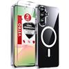 LeYi Cover Magnetica per Samsung Galaxy A56 5G Trasparente Custodia con 2 Vetro Temperato [Compatibile con MagSafe]Protezione Fotocamera TPU Bumper Originale Antiurto Protettiva Case per Telefono A 56