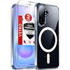 LeYi Cover Magnetica per Samsung Galaxy A57 5G Trasparente Custodia con 2 Vetro Temperato [Compatibile con MagSafe]Protezione Fotocamera TPU Bumper Originale Antiurto Protettiva Case per Telefono A 57