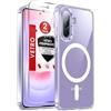LeYi Cover Magnetica per Samsung Galaxy A37 5G Trasparente Custodia con 2 Vetro Temperato [Compatibile con MagSafe]Protezione Fotocamera TPU Bumper Originale Antiurto Protettiva Case per Telefono A 37