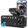 XEGA Dash Cam Auto 2K 4G con Scheda SIM, GPS, Monitoraggio di Parcheggio, Rilevamento Collisione/Movimento Radar, Audio Bidirezionale, Modalità Privacy, Video in Diretta/Cloud