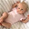 Reborn Baby Bambole Reborn Realistica Ragazza 17 Pollici 48 cm Silicone Vinile Capelli Biondi Occhi Azzurri, Neonato Principessa Toddler Bambole Giocattoli Lavabile per Ragazze Anatomicamente Corretto