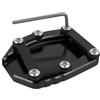ZAPORA Anti-ribaltamento Moto Cavalletto Piede Laterale Estensione Ingranditore Pad Piastra Di Supporto Per Ducati Per Diavel V4 2023 2024(Nero)
