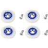 Sandyseptember Set di 4 rulli di ricambio per porta della doccia, facili da scivolare e facili da pulire, adatti per la maggior parte delle cabine doccia e cabine a vapore (27 mm)