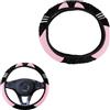 COYUN 1 Pezzo copertura protettiva per volante, copertura decorativa, Coprivolante Auto Universale, Copristerzo per Donna, Copri Sterzo Antiscivolo, Morbido Elastico Copri Volante per Auto, rosa