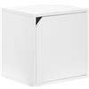 BAKAJI Mensola Cubo con 1 Anta Libreria da Parete Scaffale Bianco 35x35 Design Moderno