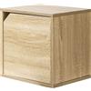 BAKAJI Mensola Cubo con 1 Anta da Parete Scaffale Montaggio Muro Quercia Design Moderno