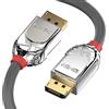 Lindy - Cavo DisplayPort HDMI 1.2 Cromo Line 0.5 Metri, Cavetto Display Port 4k@60Hz 1.2 21.6G 3D 4k 1080p 240Hz 144Hz 120Hz 1.4 2.2 | Certificato HDPC, DPCP, HDR | Compatibile con TV, Monitor, PC