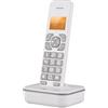 Bosiyrggrl D1102B Telefono Cordless con Segreteria Telefonica ID Chiamante/Chiamata in Attesa Schermo LCD Retroilluminato da 1,6 Pollici A 3 Righe Spina UE Bianca