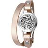 OIDEA Bracciale Donna Uomo Acciaio Inox Cavo Nuvole Magnete Rotondo Aperto Olio Essenziale Aromaterapia Cornice per Foto in Pelle Braccialetto 10 Pezzi Cotone Colore Argento