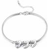 Amsgedhie Bracciale personalizzato con cuore e pietra del mese di nascita - Bracciale da donna con nome inciso e catena regolabile per mamma o nonna, regalo per la Festa della Mamma e Natale (Nomi 3)