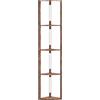 HOMCOM Lampada da terra LED dimmerabile con scaffali, Marrone rustico | Aosom Italy
