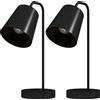 HOMCOM Set 2 lampade da tavolo moderne con porte USB-A e USB-C, Nero | Aosom Italy