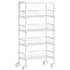 HOMCOM Carrello in metallo a 4 ripiani con cestelli estraibili, Bianco | Aosom Italy
