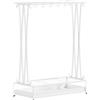 HOMCOM Portaombrelli in acciaio con vaschetta, 21 fori e 24 ganci, 50x24x68 cm, Bianco | Aosom Italy
