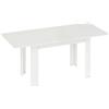 HOMCOM Tavolo da pranzo allungabile 140/180x80 cm per 6-8 persone, Bianco | Aosom Italy