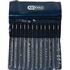 KS Tools 140.3050 Serie di Lime ad Ago in Busta di Plastica, 12 Pezzi