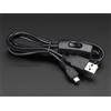 Adafruit Industries Adafruit USB Power Cavo con Switch - AMicroB per Raspberry Pi