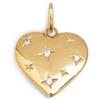 SINGULARU - Charm Amore. Ottone con Finitura Placcata Oro 18kt. Ciondolo con Motivo Cuore e Dettagli in Zirconi. Chiusura con Moschettone. Gioielli da Donna