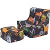 Ready Steady Bed Sedia a sacco per bambini con poggiapiedi | Divano per bambini sicuro per giochi con sedile morbido | Poltrona per bambini dal design ergonomico | Comodi mobili per bambini (Africa)