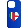 Ptera: I Love England I Love Italy A Coo Custodia per iPhone 16 Pro Bandiera Italia Inghilterra Rugby Tifosi Inglesi Italiani